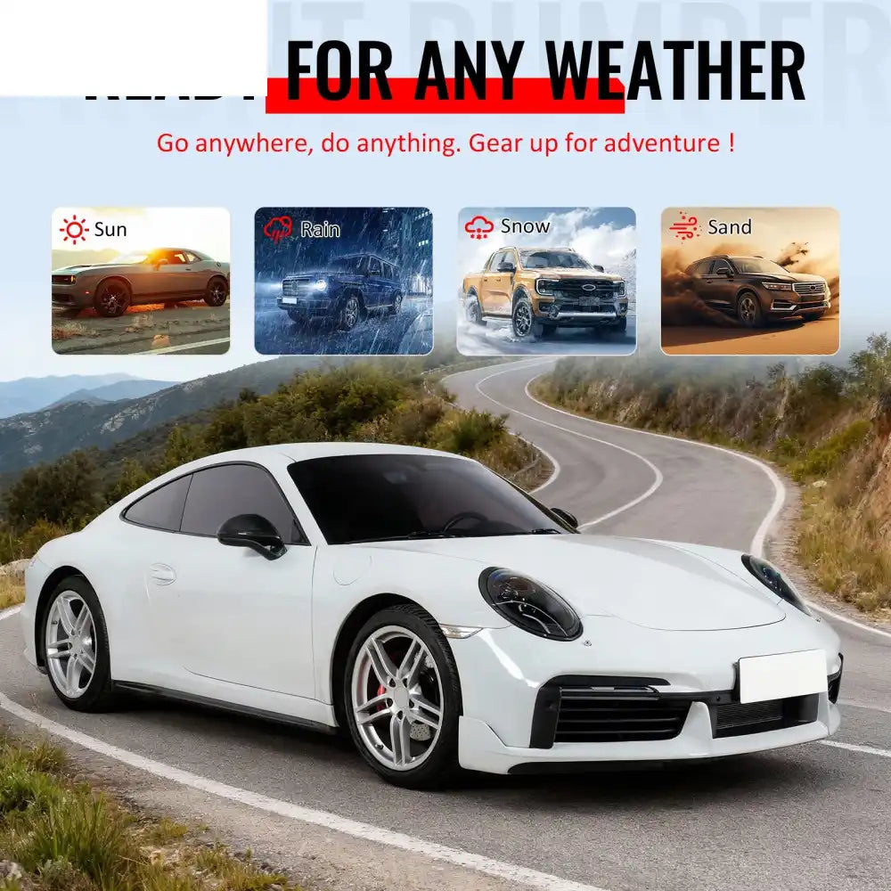 12-19 Porsche 911 991 to 992 Turbo SD Style Front Bumper Cover w/ DRL