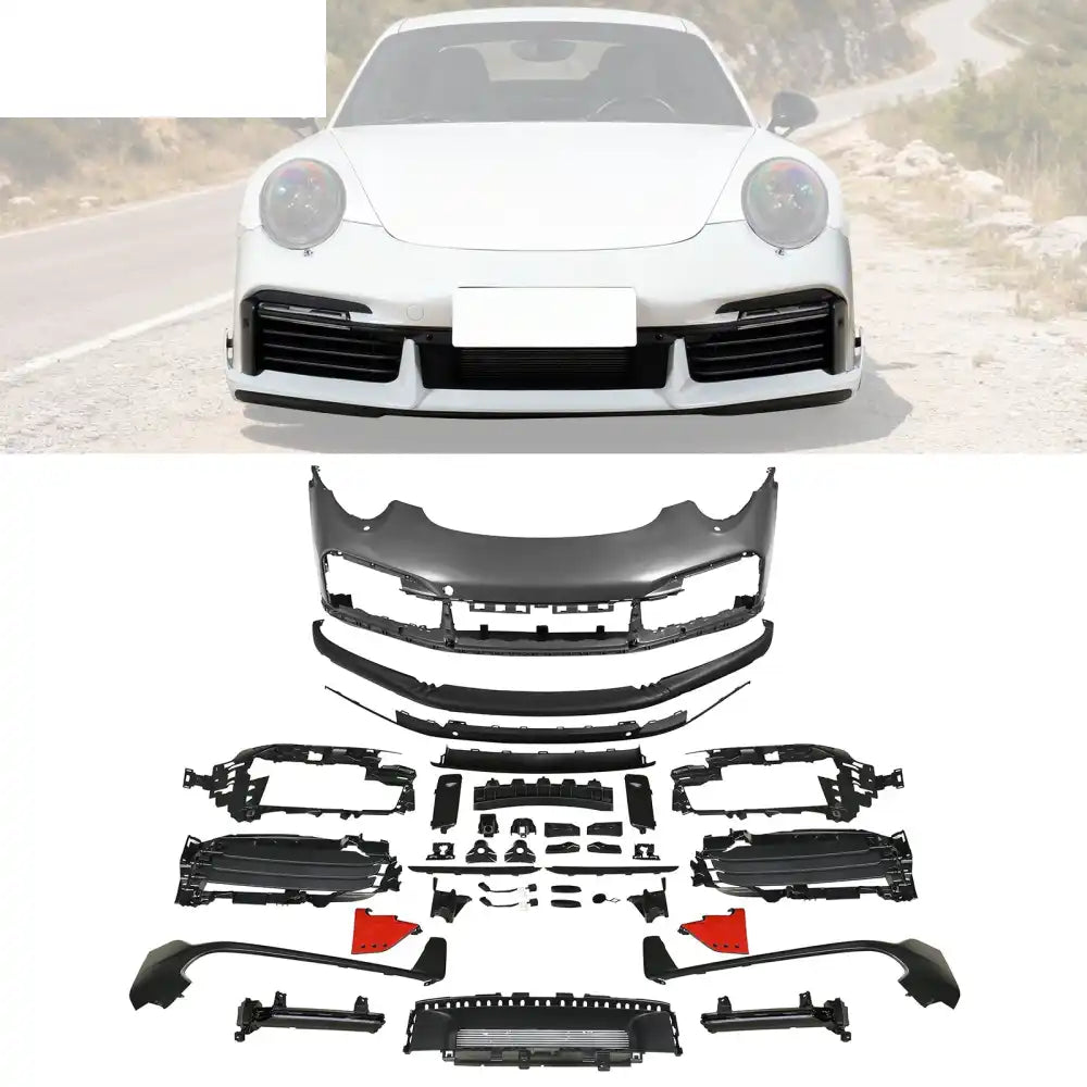 12-19 Porsche 911 991 to 992 Turbo SD Style Front Bumper Cover w/ DRL