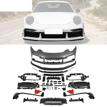 12-19 Porsche 911 991 to 992 Turbo SD Style Front Bumper Cover w/ DRL