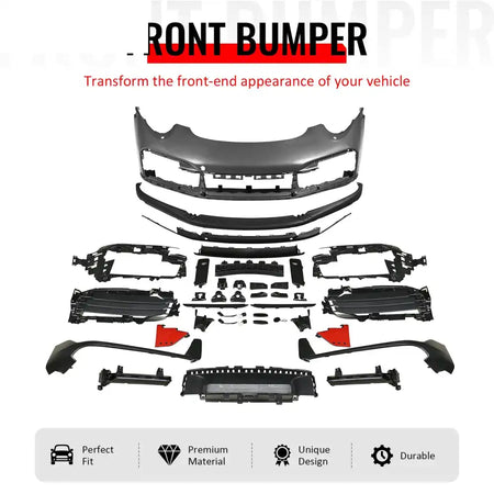 12-19 Porsche 911 991 to 992 Turbo SD Style Front Bumper Cover w/ DRL