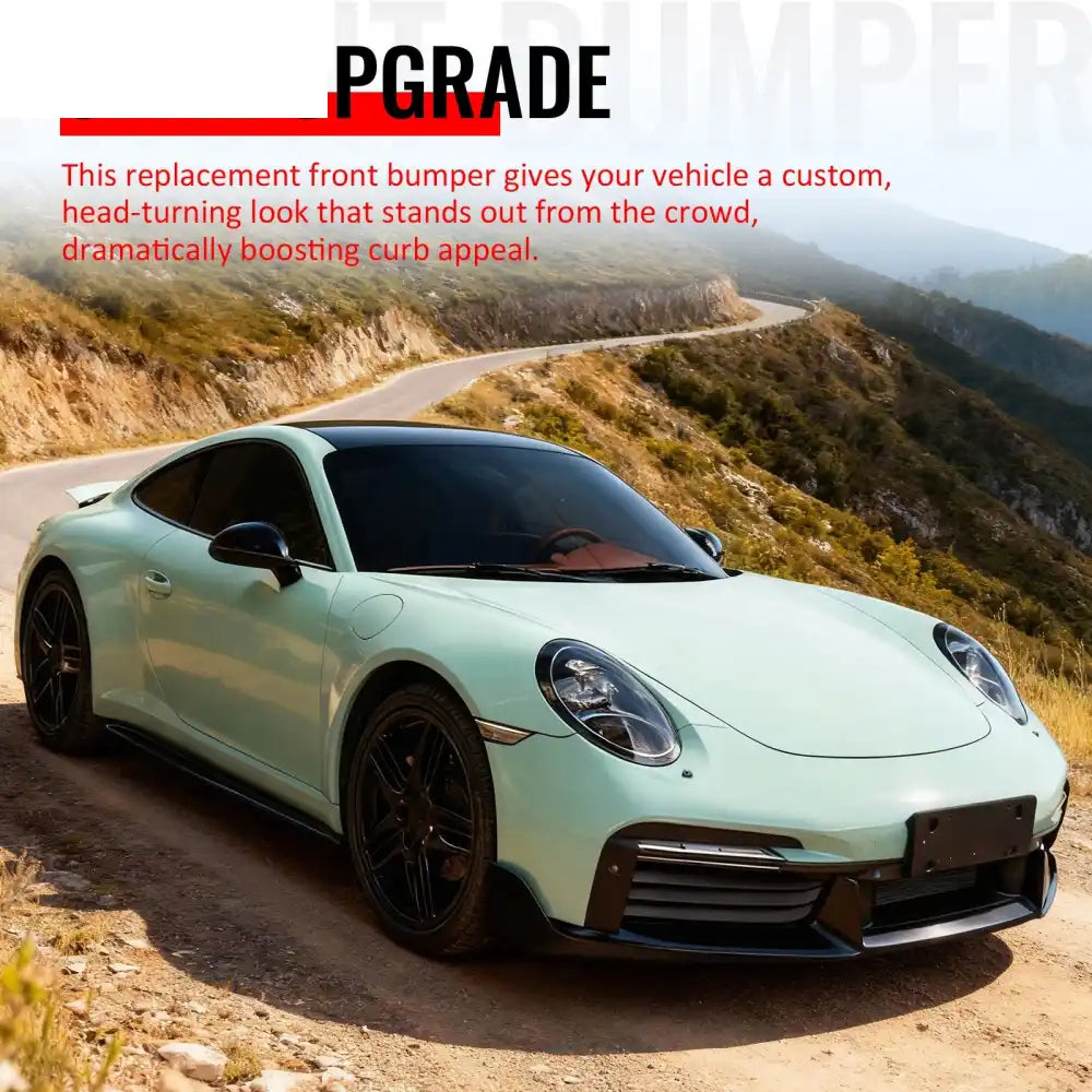 12-19 Porsche 911 991 to 992 Turbo SD Style Front Bumper Cover w/ DRL