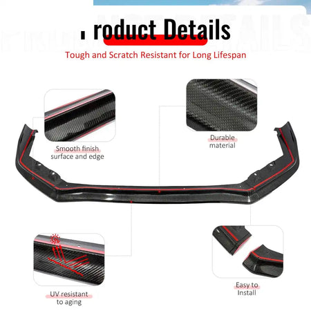 15-21 Subaru WRX STI CS Style Front Bumper Lip 3PC