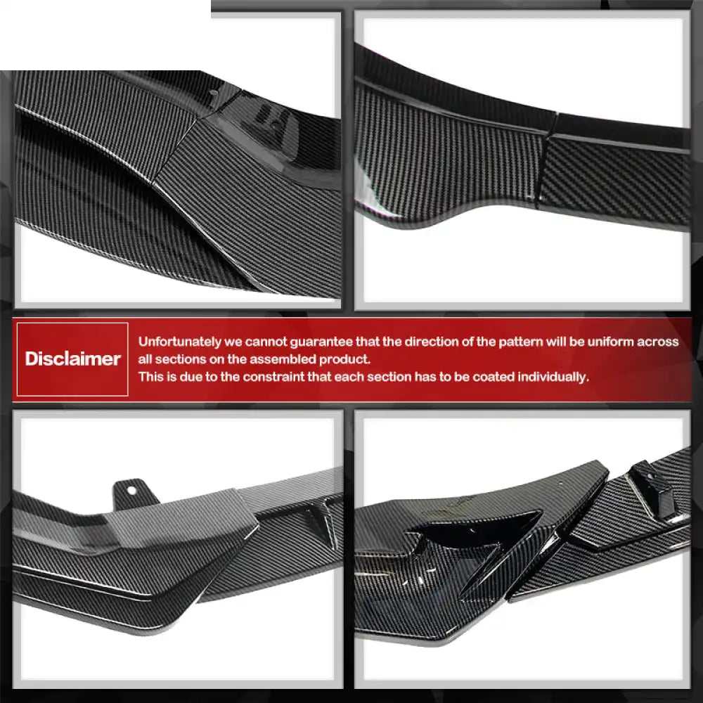 15-21 Subaru WRX STI CS Style Front Bumper Lip 3PC