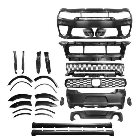 15-23 Dodge Charger Front + Rear Bumper Cover + Fender Flare +Diffuser