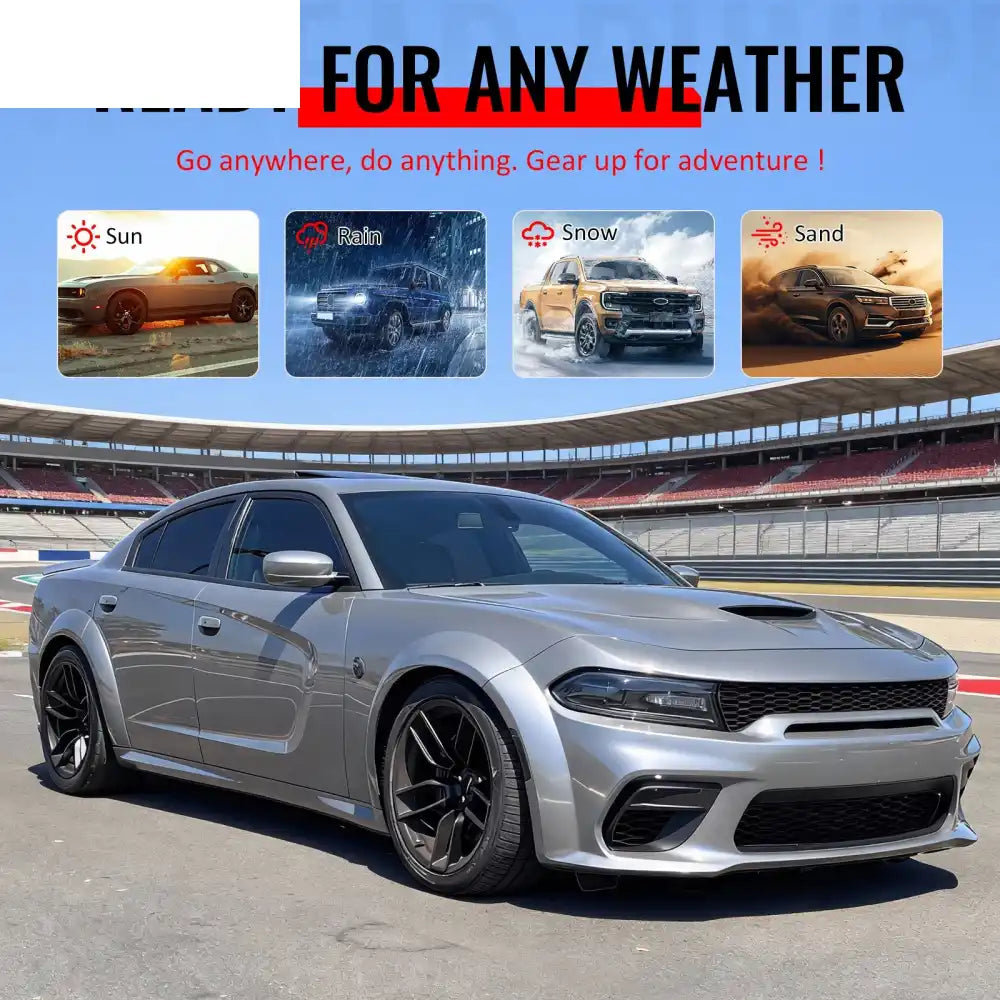 15-23 Dodge Charger Front & Rear Bumper Cover w/ Fender Flare/Diffuser