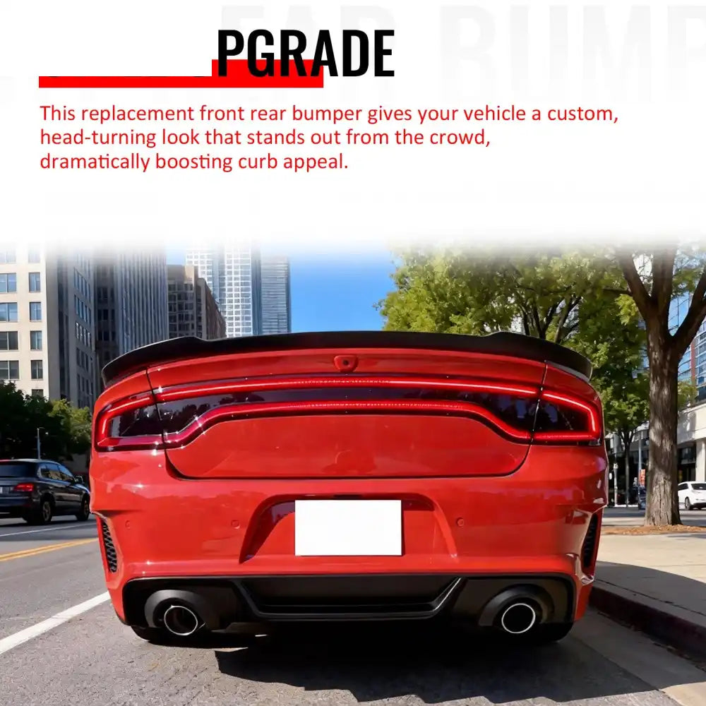 15-23 Dodge Charger Front & Rear Bumper Cover w/ Fender Flare/Diffuser