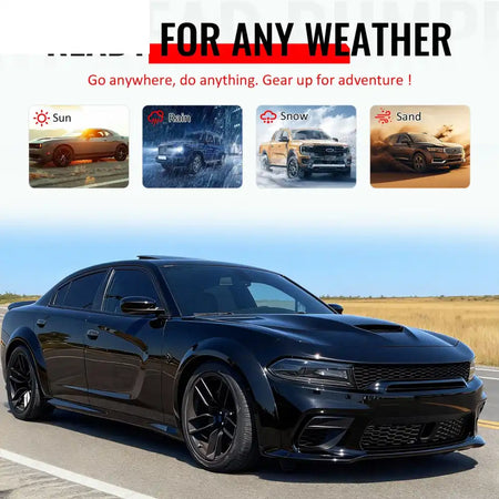 15-23 Dodge Charger Front Rear Bumper Cover with Side Skirts/Diffuser