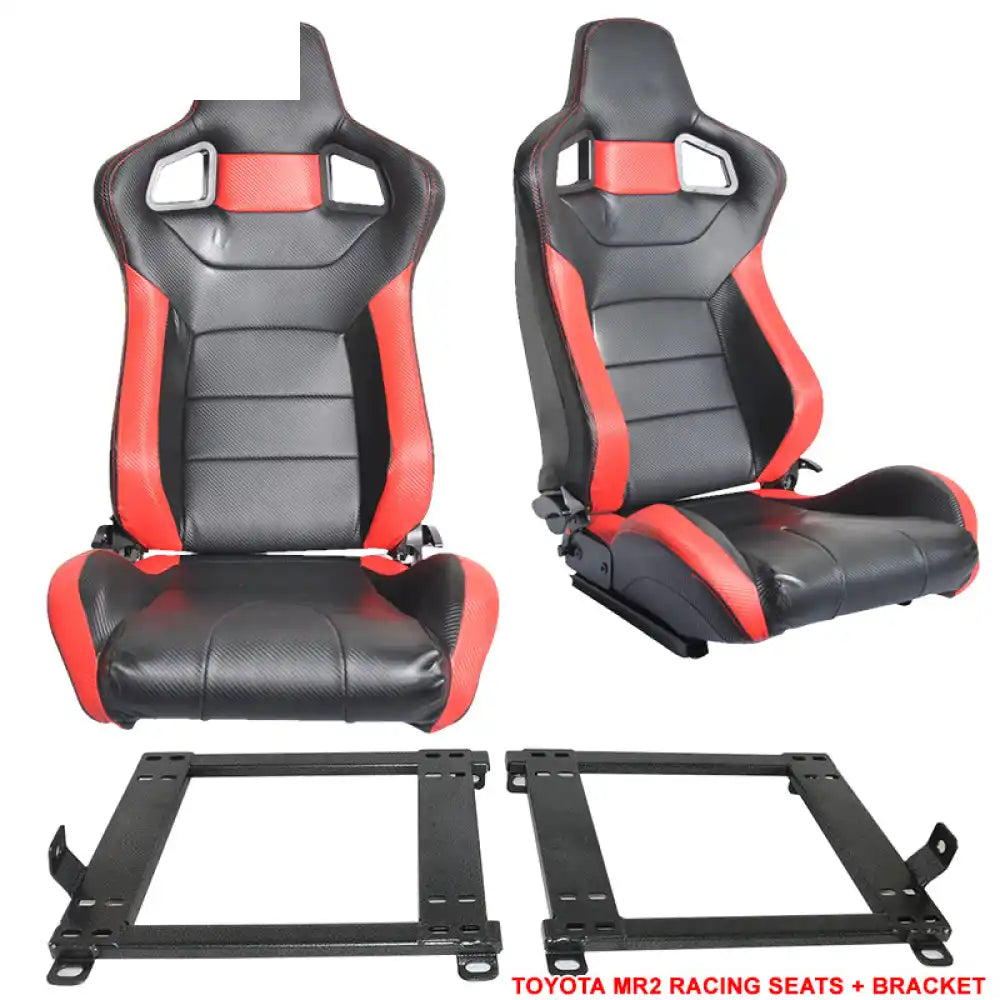 1990-1999 Toyota MR2 W20 SW20 Chassis Racing Seats + Bracket