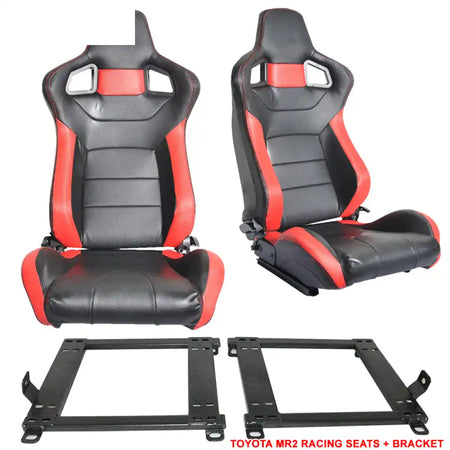 1990-1999 Toyota MR2 W20 SW20 Chassis Racing Seats + Bracket