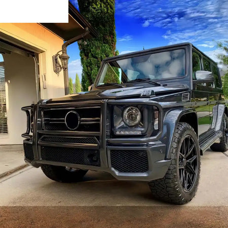 1990-2018 Benz W463 G500 G550 G55 G63 G65 Gloss Black Headlight Bezels