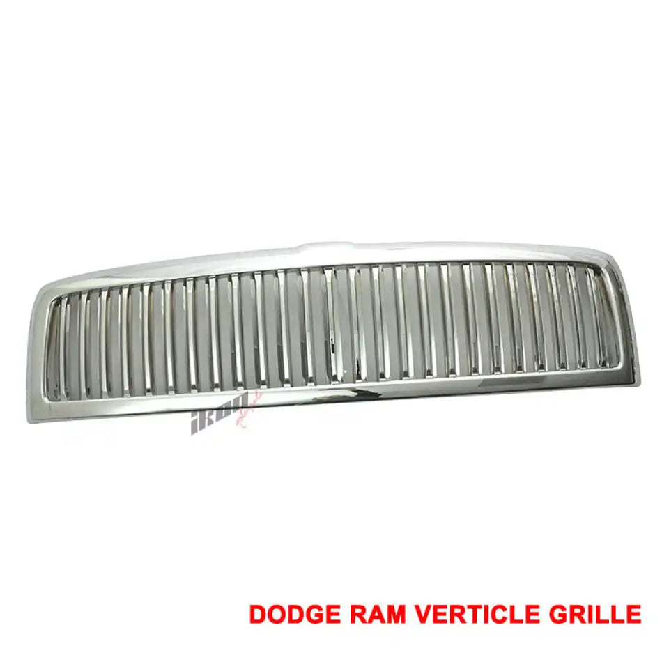 1994-2002 Dodge Ram 1500 2500 3500 Chrome Vertical Grille Unpainted
