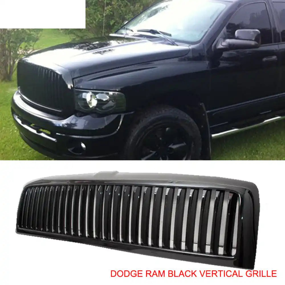1994-2002 Dodge Ram Unpainted Vertical Front Hood Grille Grill