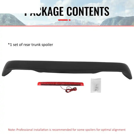 1996-2000 Honda Civic Coupe Rear Trunk Spoiler ABS w/ LED Light