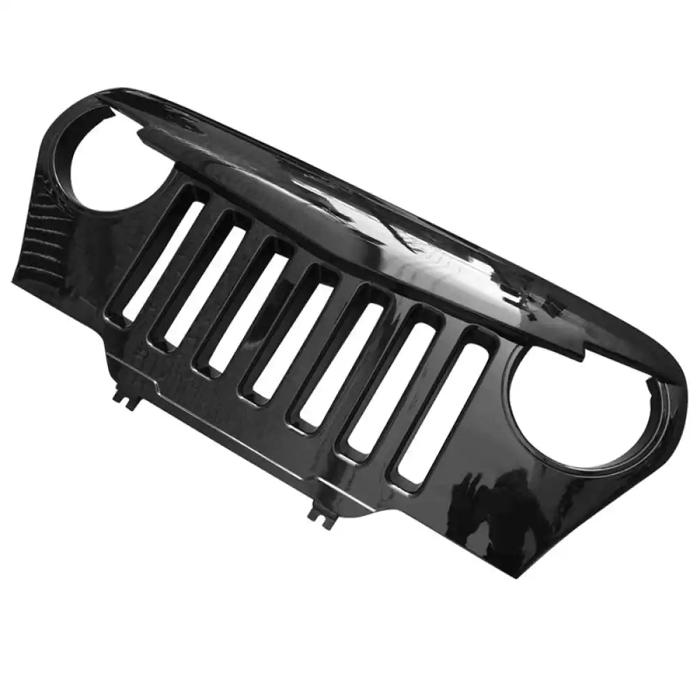 1997-2006 Jeep Wrangler TJ V1 Angry Bird Style Grille Gloss Black ABS