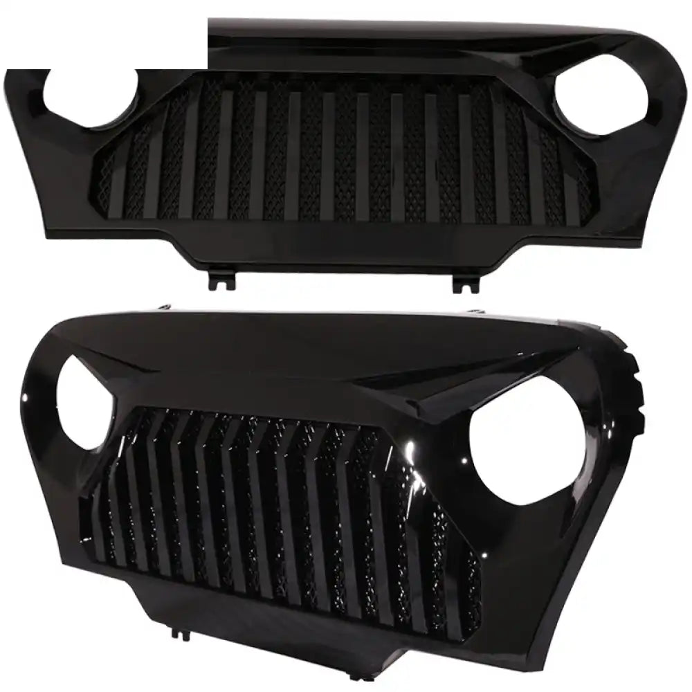 1997-2006 Jeep Wrangler TJ V2 Top Fire Style Grille Gloss Black ABS