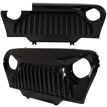 1997-2006 Jeep Wrangler TJ V2 Top Fire Style Grille Gloss Black ABS