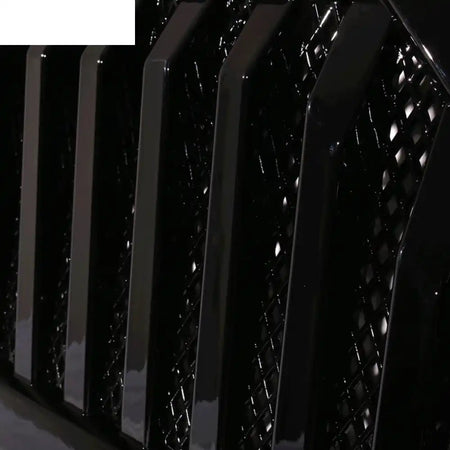 1997-2006 Jeep Wrangler TJ V2 Top Fire Style Grille Gloss Black ABS