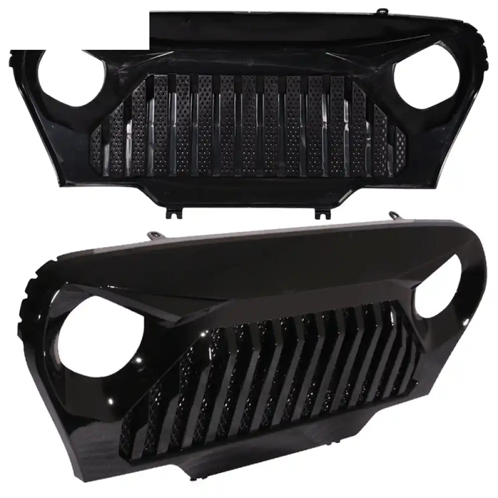1997-2006 Jeep Wrangler TJ V2 Top Fire Style Grille Gloss Black ABS