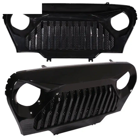 1997-2006 Jeep Wrangler TJ V2 Top Fire Style Grille Gloss Black ABS