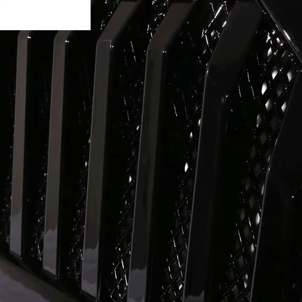 1997-2006 Jeep Wrangler TJ V2 Top Fire Style Grille Gloss Black ABS