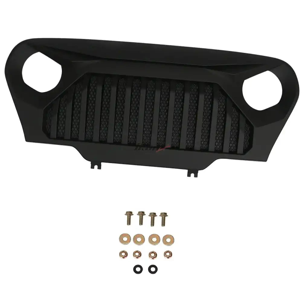 1997-2006 Jeep Wrangler TJ V2 Topfire Monster Hood Matte Mesh Grill