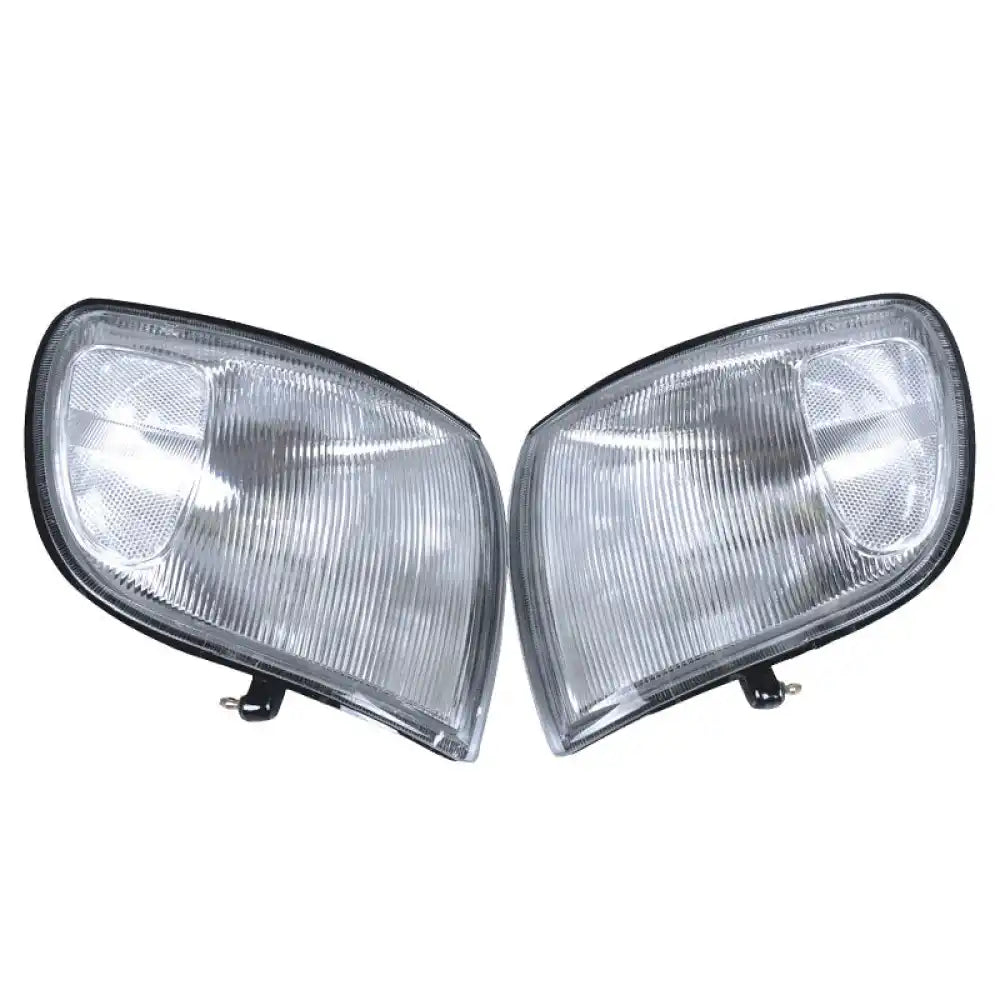 1998-2000 Toyota Sienna Clear Corner Lamps Turn Signal Lights Pair