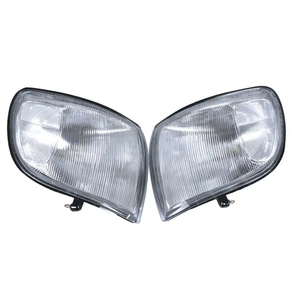 1998-2000 Toyota Sienna Clear Corner Lamps Turn Signal Lights Pair