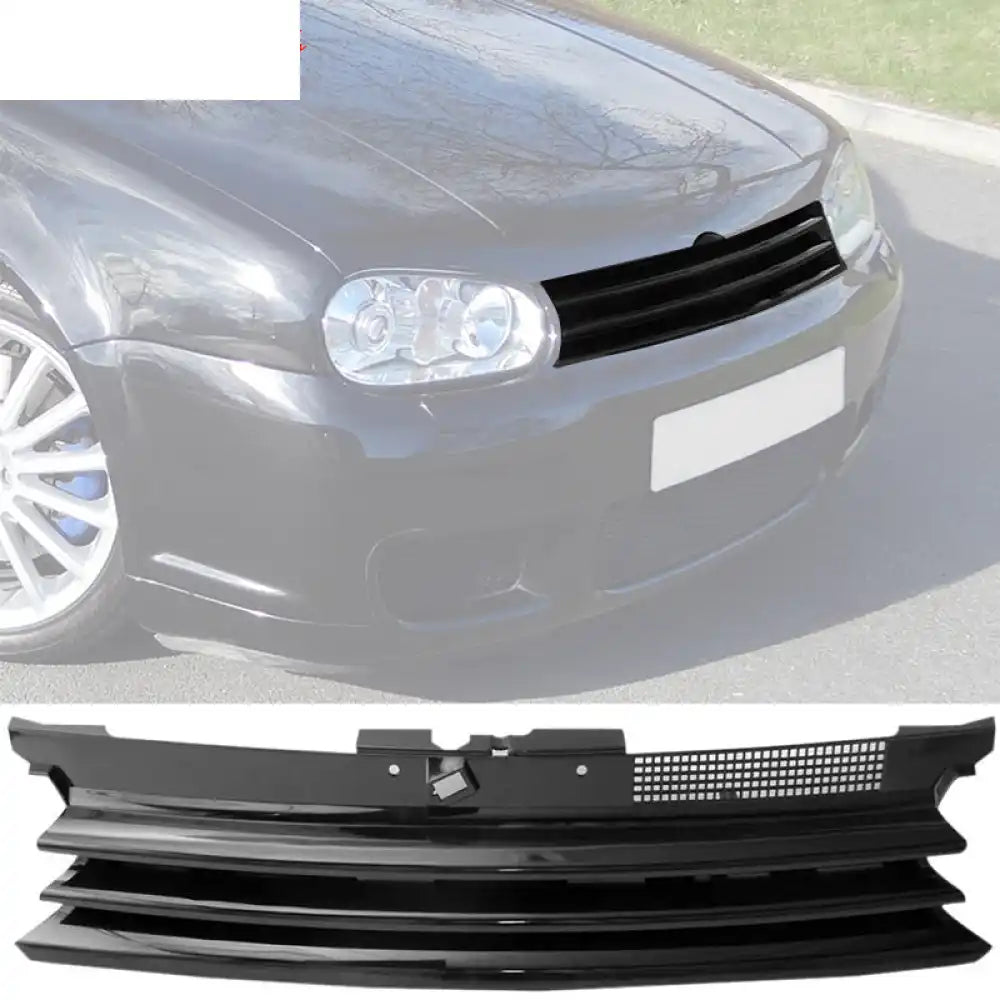 1999-2006 Volkswegen Golf MK4 GTI R32 Badgeless Black Front Grille ABS