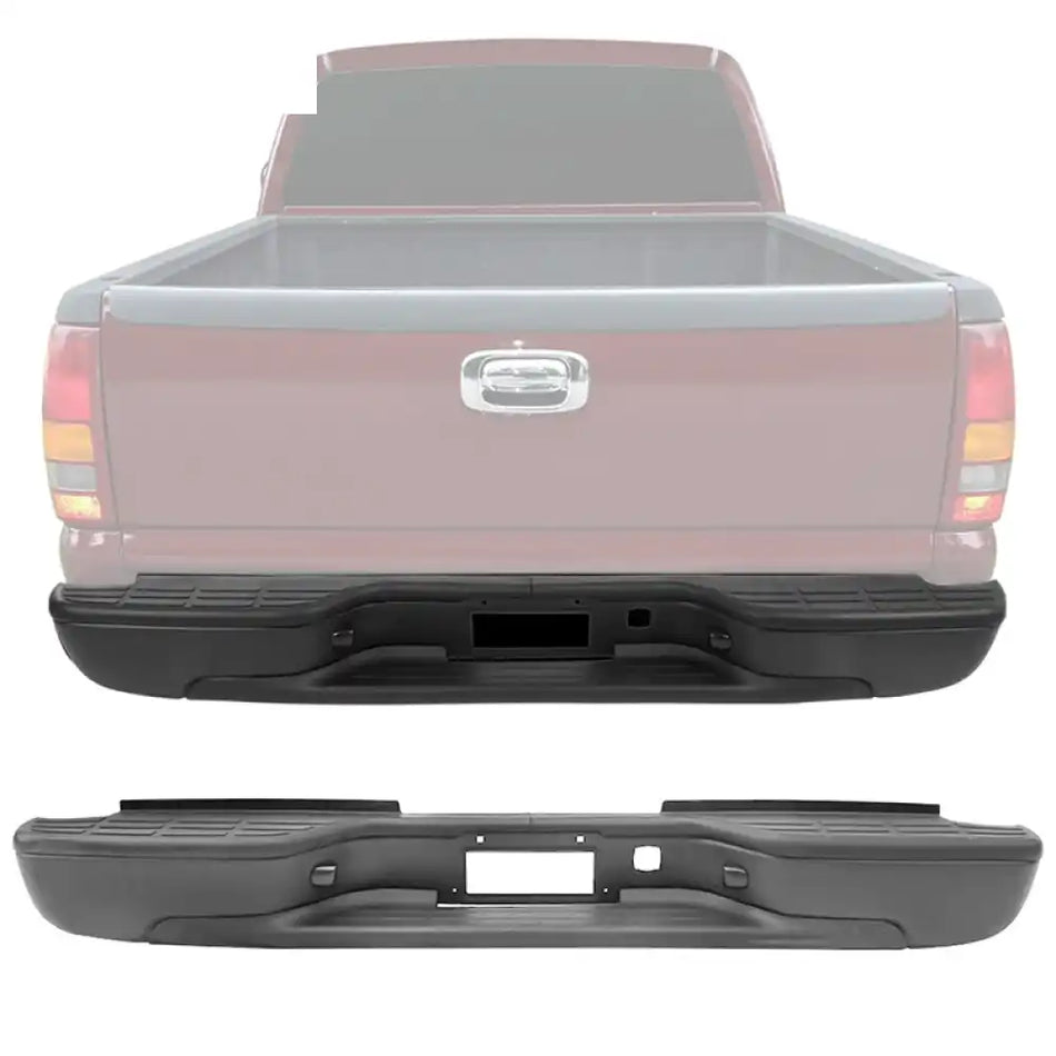 1999-2007 Chevy Sierra 2500HD 3500 Fleetside Step Rear Bumper Cover Black