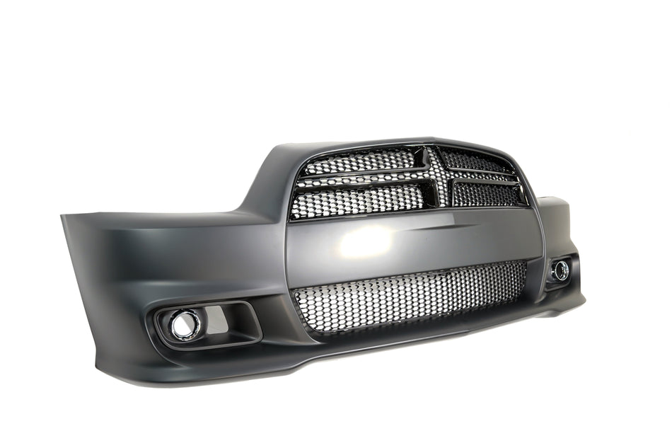 2011-2014 Dodge Charger, SRT-8 Style Front Bumper w/ Grill and Fog Cover