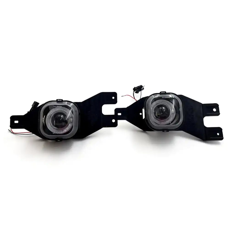 2001-2004 Ford F-250 F-350 Black Front Projector Fog Lights Pair