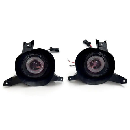 2001-2005 Ford Explorer Black Front Bumper Side Fog Lights Pair