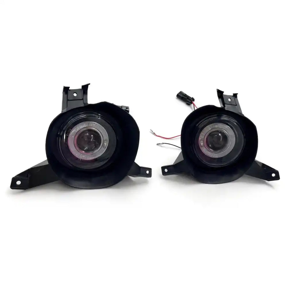 2001-2005 Ford Explorer Black Front Bumper Side Fog Lights Pair
