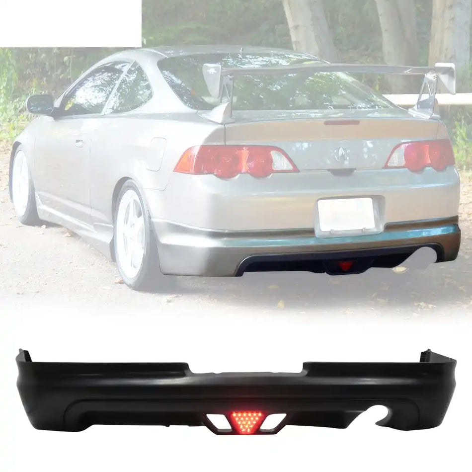 2002-2004 Acura RSX Mugen Style Rear Lip Diffuser LED Brake Light PU