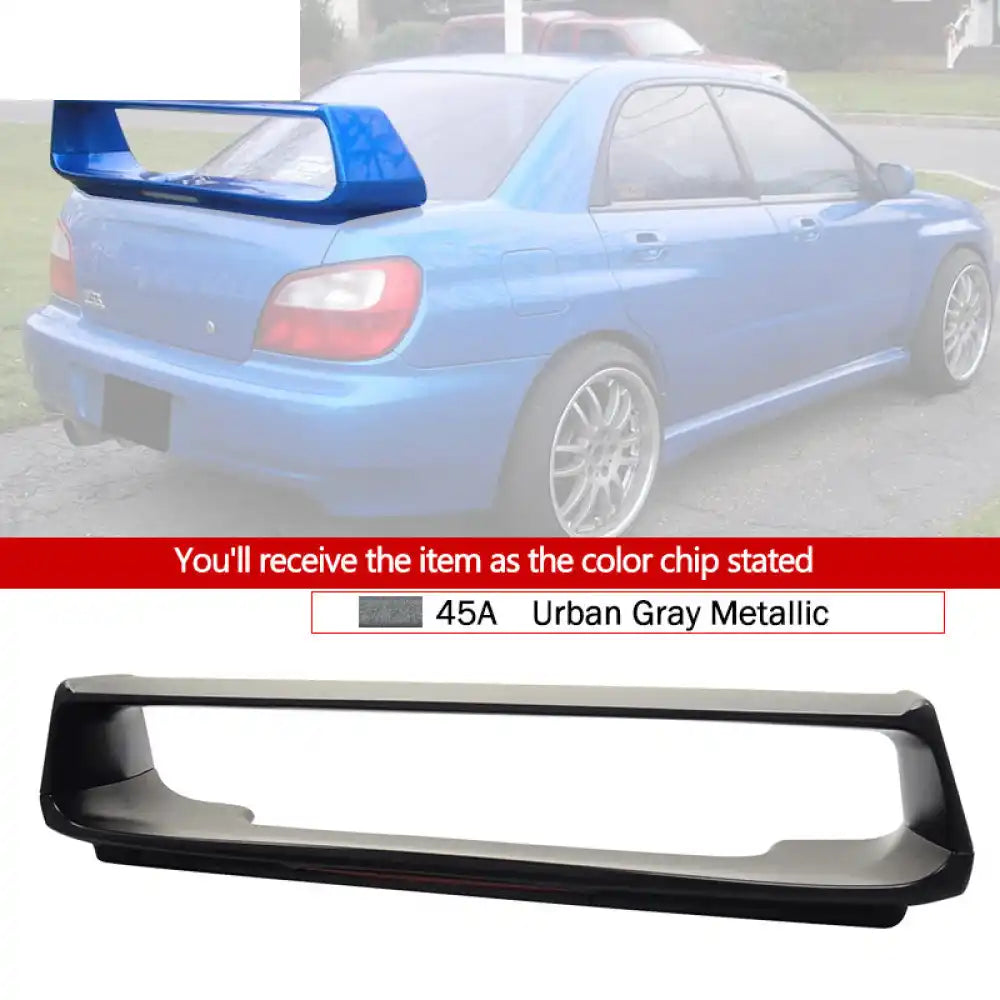 2002-2007 Subaru Impreza WRX Sti OE Trunk Spoiler w/ 3RD Brake Light Painted #45A Urban Gray Metallic