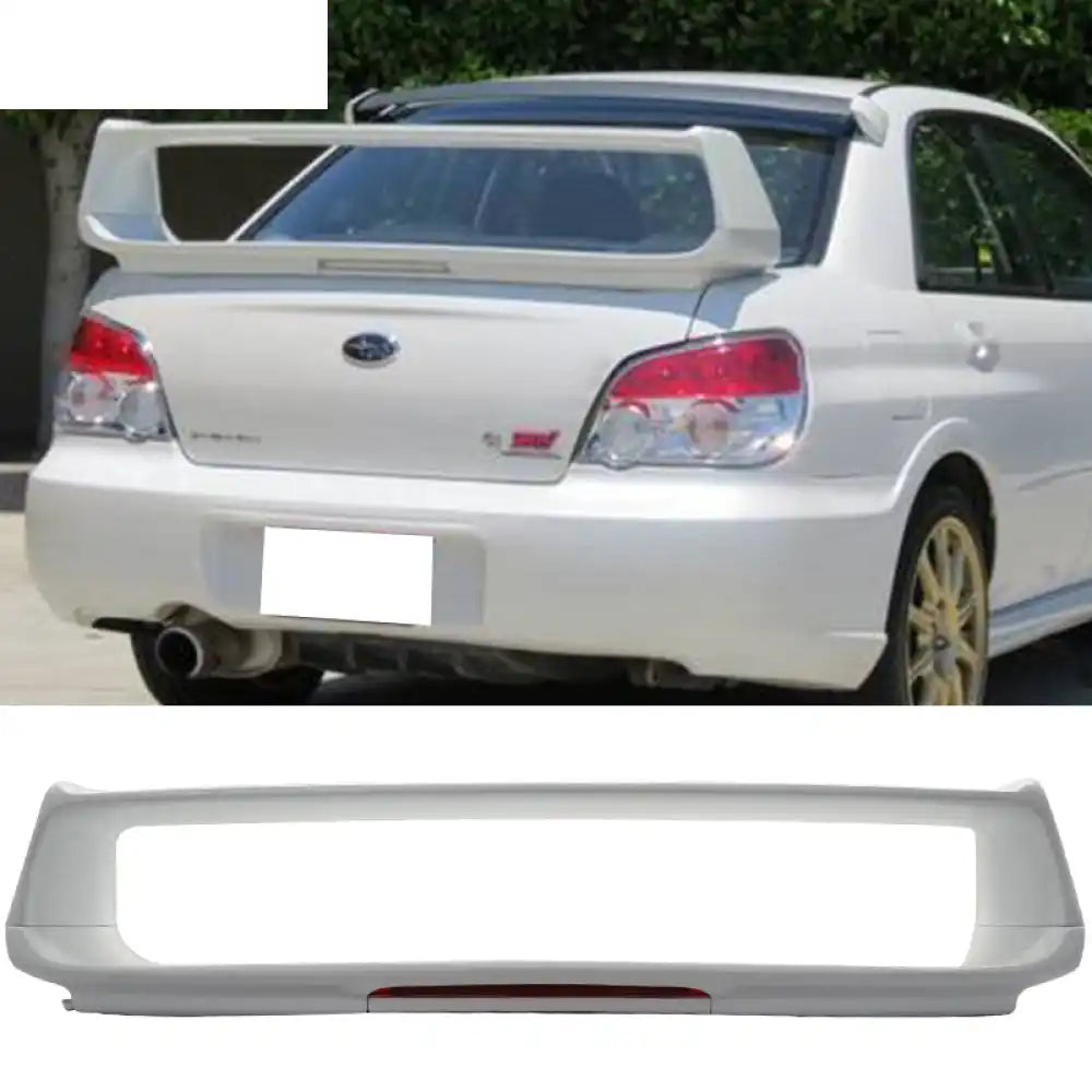 2002-2007 Subaru Impreza WRX Sti OE Trunk Spoiler w/ 3RD Brake Light Painted #51E Aspen White