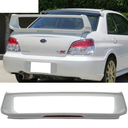 2002-2007 Subaru Impreza WRX Sti OE Trunk Spoiler w/ 3RD Brake Light Painted #51E Aspen White