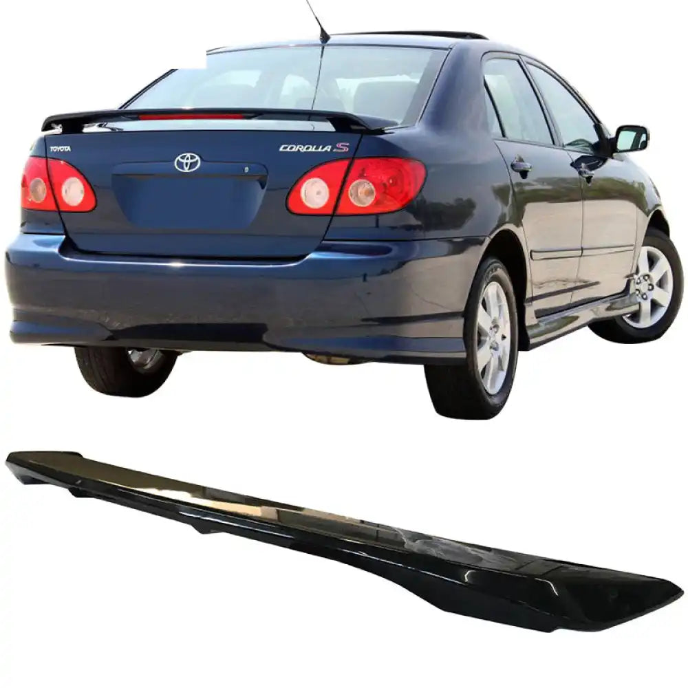 2003-08Ã Toyota Corolla OE Gloss Black Rear Spoiler Wing & Brake Light