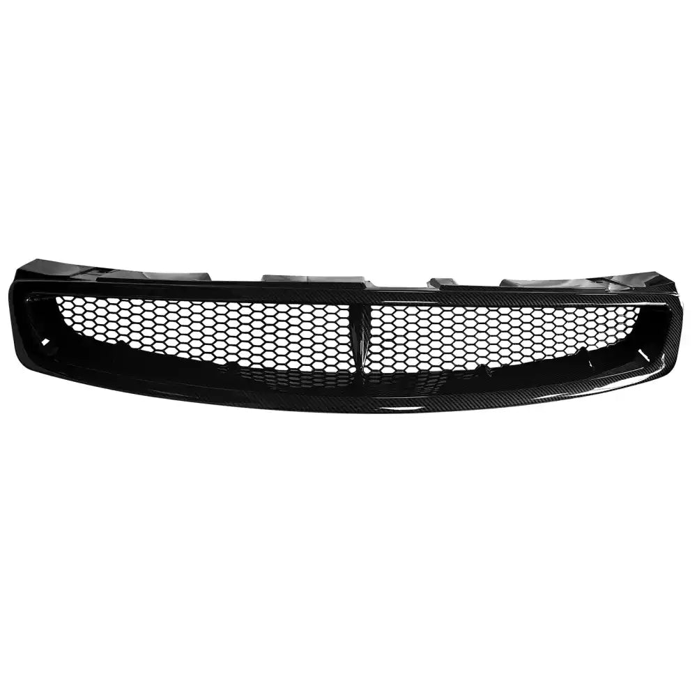 2003-2007 Infiniti G35 Coupe 2-Door JDM Style Front Bumper Upper Grille Replacement Carbon Fiber Print ABS Carbon Fiber