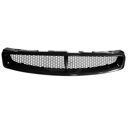 2003-2007 Infiniti G35 Coupe 2-Door JDM Style Front Bumper Upper Grille Replacement Carbon Fiber Print ABS Carbon Fiber
