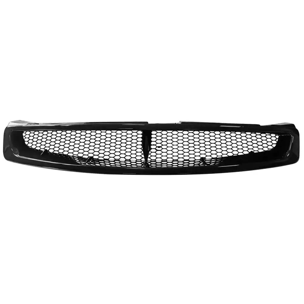 2003-2007 Infiniti G35 Coupe 2-Door JDM Style Front Bumper Upper Grille Replacement Gloss Black ABS Gloss Black