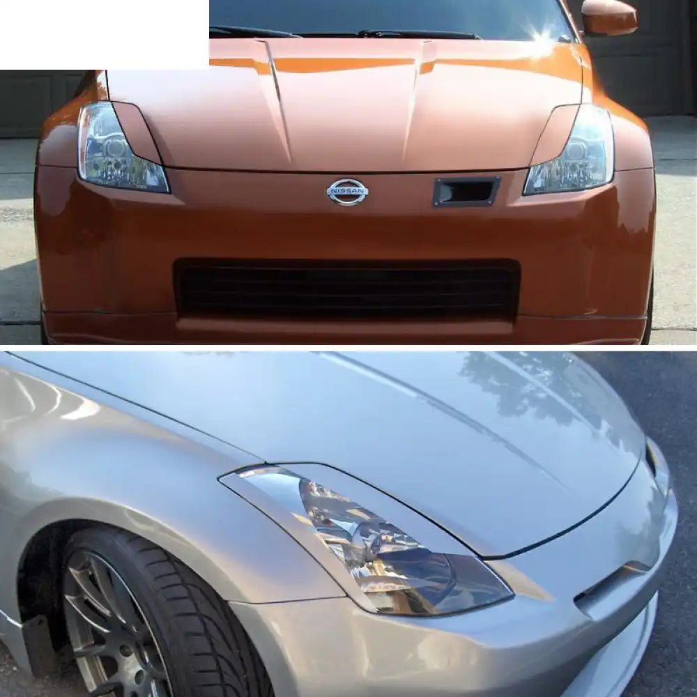 2003-2008 Nissan 350Z 2Dr Headlight Eyelids Eyebrows Cover ABS