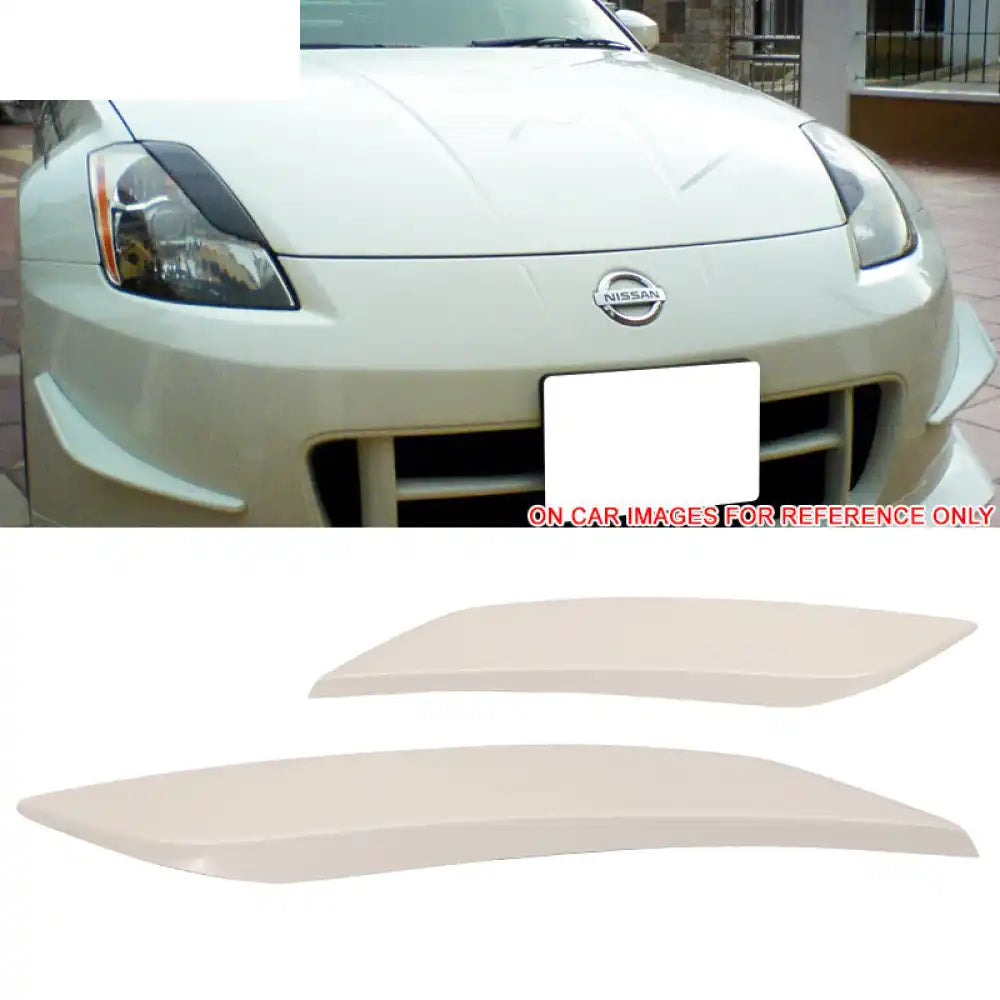 2003-2008 Nissan 350Z 2Dr Headlight Eyelids Eyebrows Cover ABS #QX1 Glacier Pearl