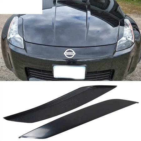 2003-2008 Nissan 350Z 2Dr Headlight Eyelids Eyebrows Cover ABS Unpainted