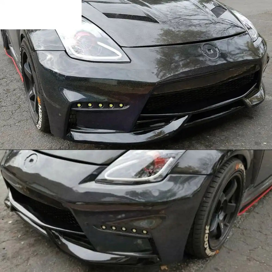2003-2008 Nissan 350z to 370z Front Bumper Conversion NIS Style Black PP