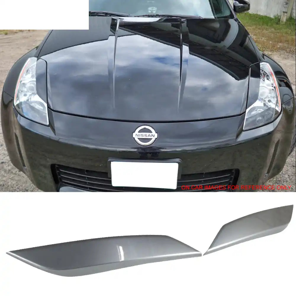 2003-2009 Nissan 350Z Z33 Fairlady Front Eyebrows Headlight Eyelid ABS #WV2 Diamond Graphite Metallic