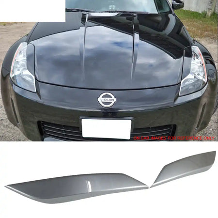 2003-2009 Nissan 350Z Z33 Fairlady Front Eyebrows Headlight Eyelid ABS #WV2 Diamond Graphite Metallic