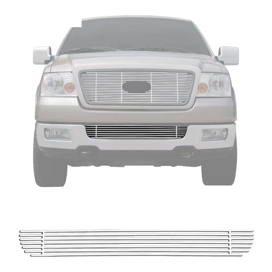 2004-2005 Ford F-150 Billet Style Chrome Front Lower Grille Insert
