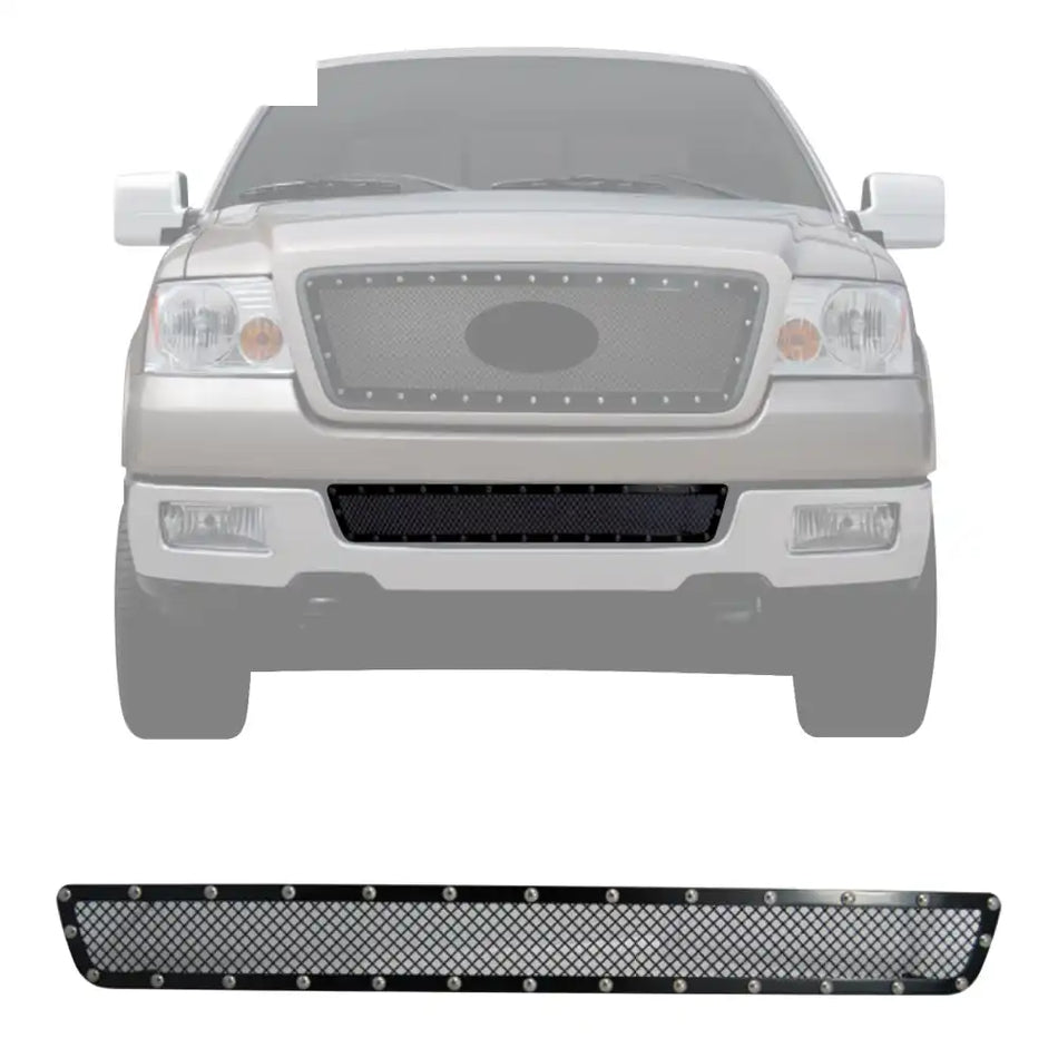 2004-2005 Ford F-150 Mesh Style Black Front Lower Grille Insert Steel
