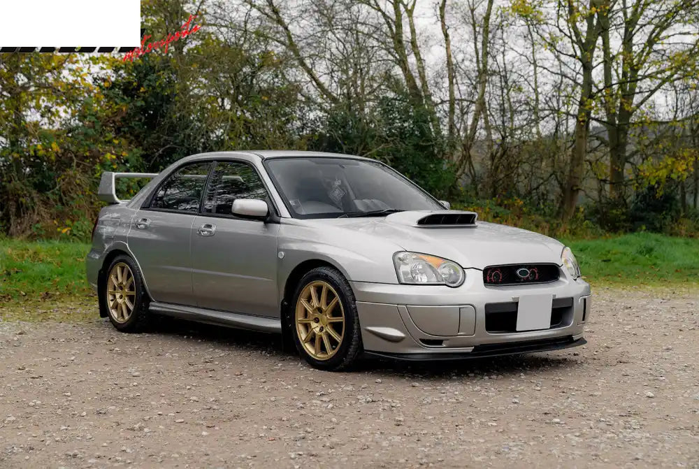 2004-2005 Subaru Impreza STI Style Front Bumper Grille Gloss Black ABS